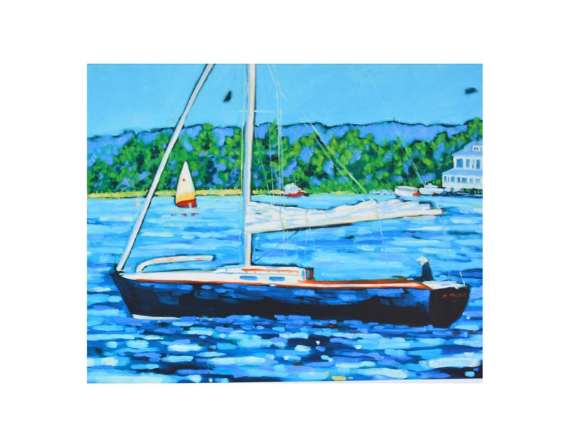 Paradise in the Harbor Print - Matted Print on Paper 11x14