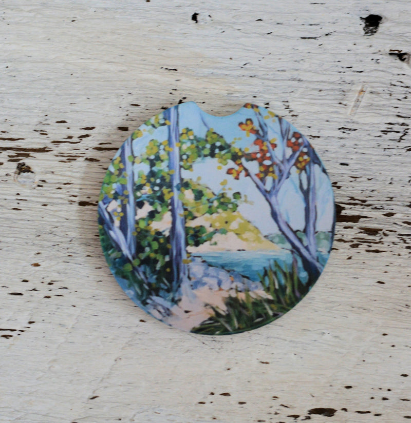 Car Coaster:  A Walk Along The Shoreline. Artist Christi Dreese