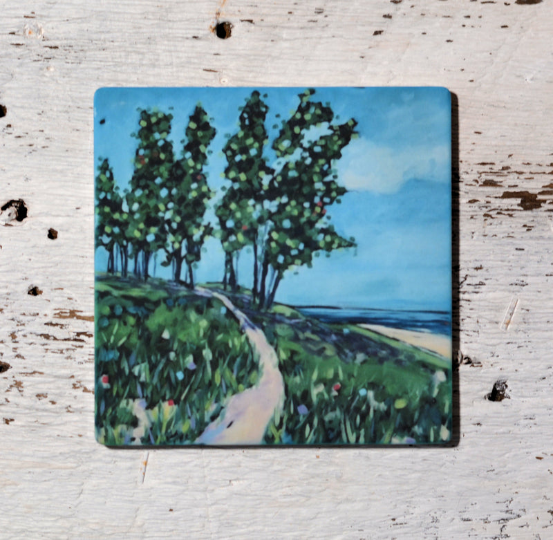 Coaster/ Trivet/ Magnet: Path to the Lake, Beach