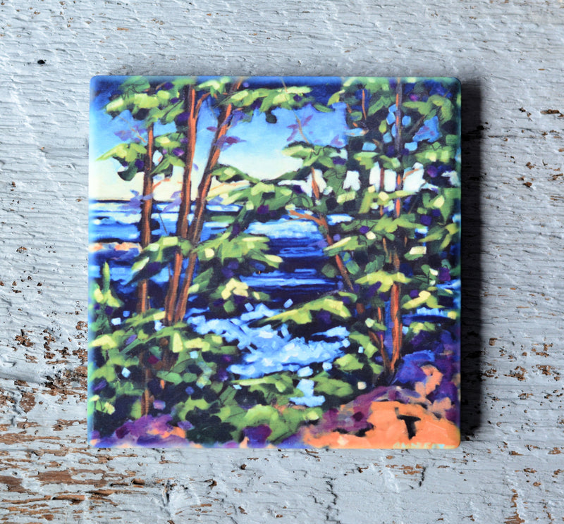 Coaster/ Trivet/ Magnet: Waves Against the Lapse of Time.