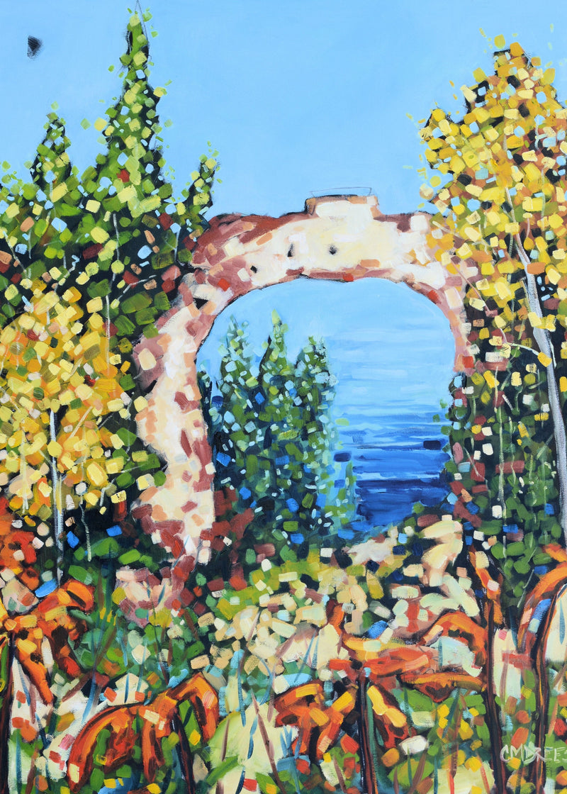"Arch Rock at Mackinac Island" Glass Art Print