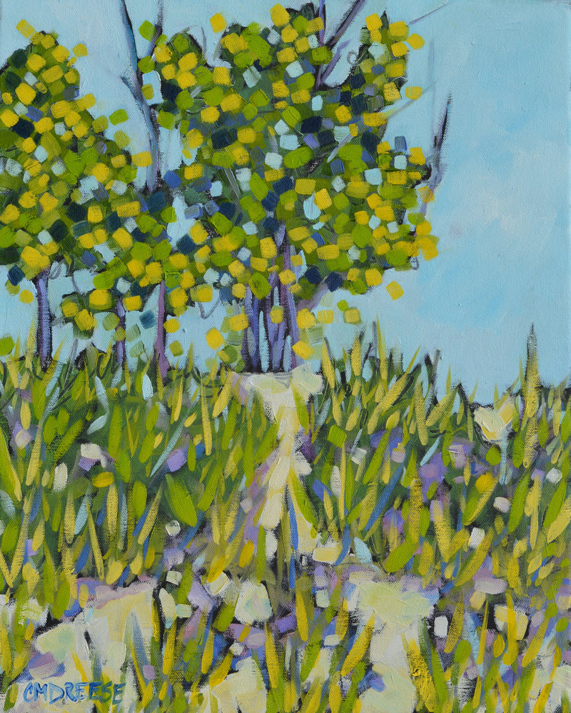 "Paths Along the Shoreline" Oil Painting on Canvas, Artist Christi Dreese