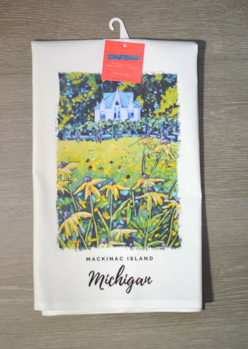 Dish Towel - "Small Point- Mackinac Island Kitchen Towel"