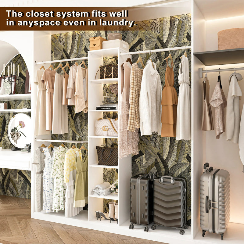 Closet System Starter Kit with Tower and 3 Hang Rods