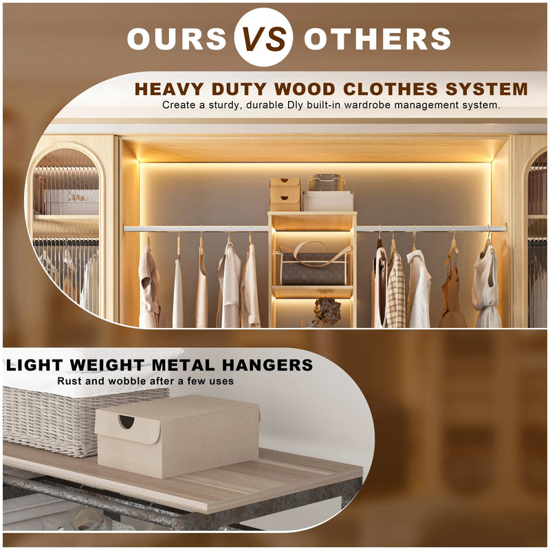 Closet System Starter Kit with Tower and 3 Hang Rods