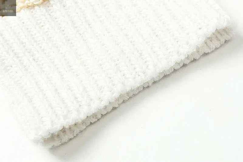 Color Block V _Neck Hollow_Out Sweater
