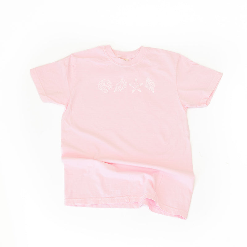 Embroidered Comfort Colors Tee - 4 Shells In A Row