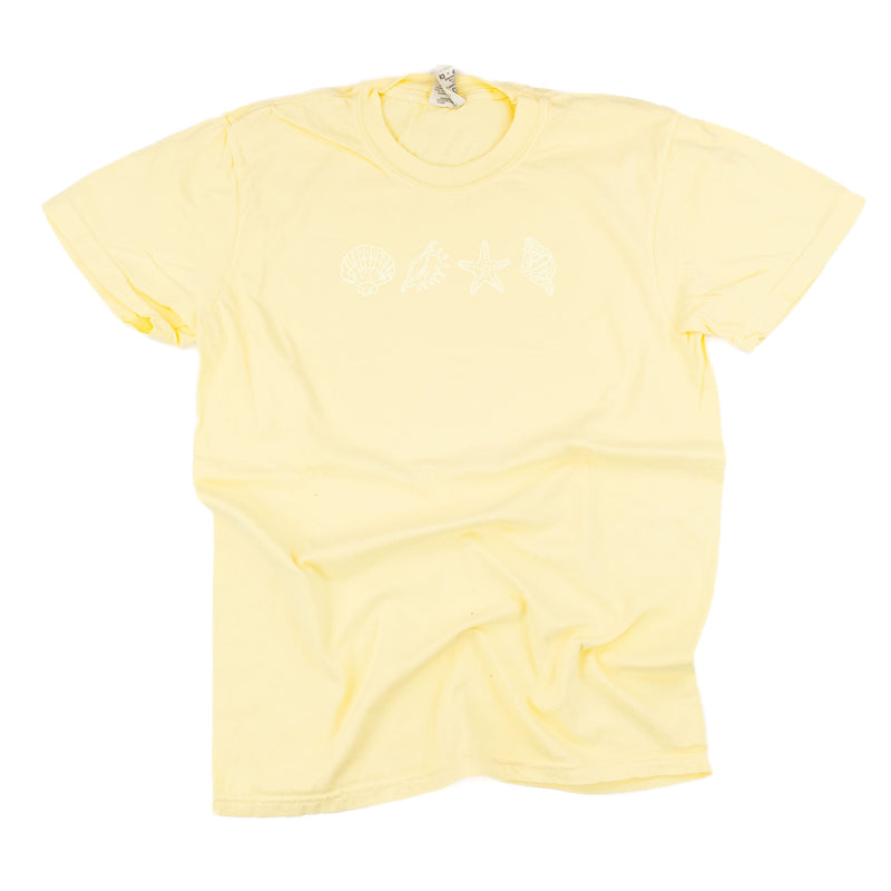 Embroidered Comfort Colors Tee - 4 Shells In A Row