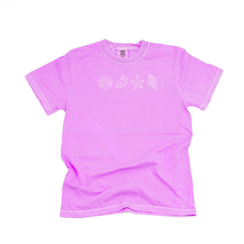 Embroidered Comfort Colors Tee - 4 Shells In A Row