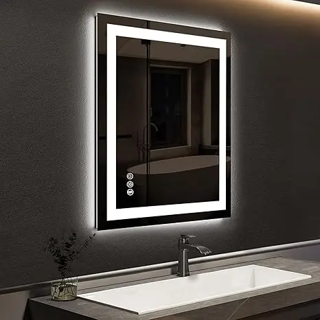 Compact Edge Glow LED Bathroom Mirror