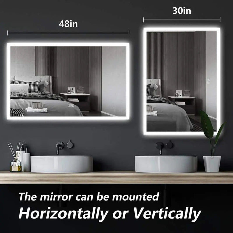 Compact Edge Glow LED Bathroom Mirror
