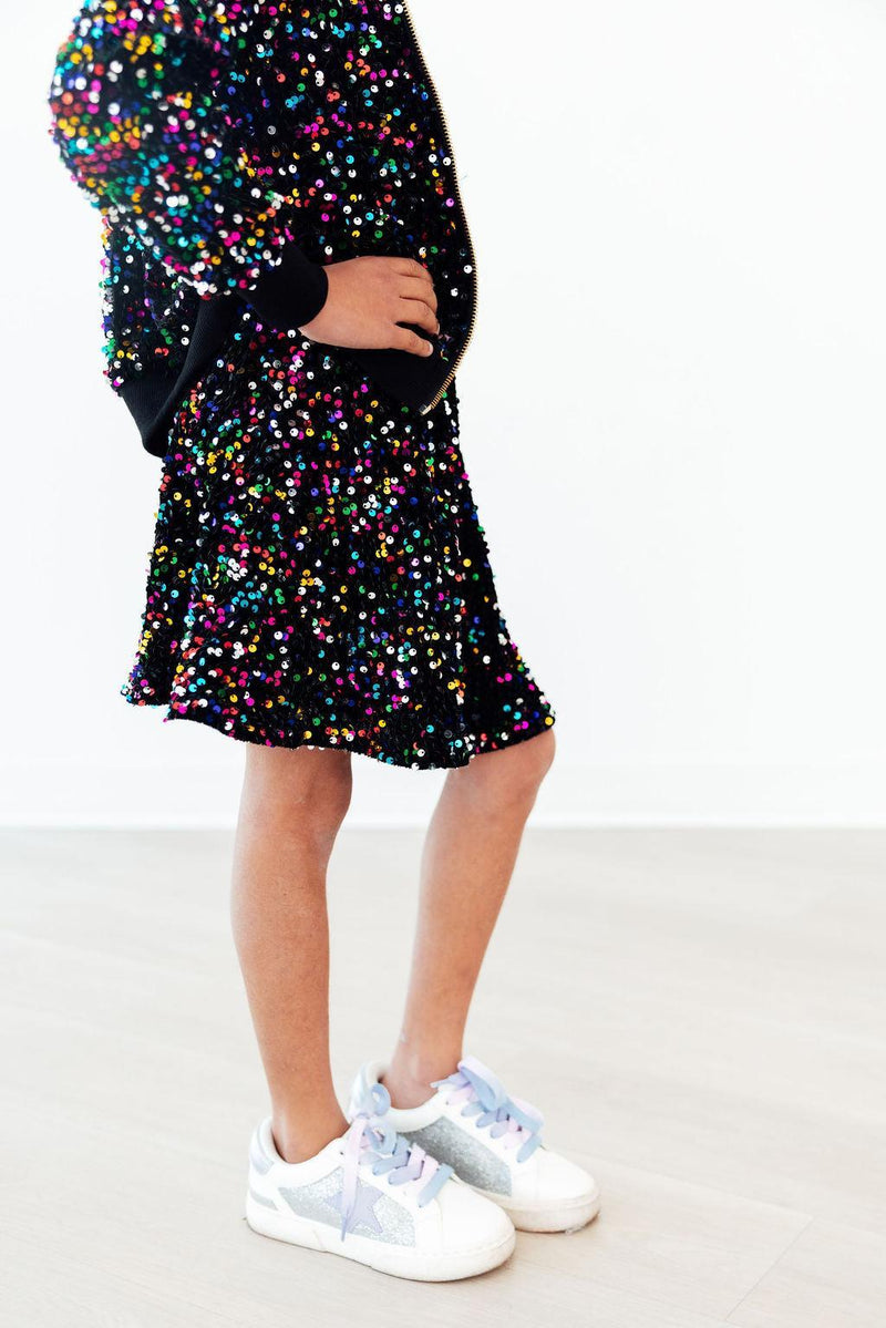 Confetti Velvet Sequin Twirl Skort