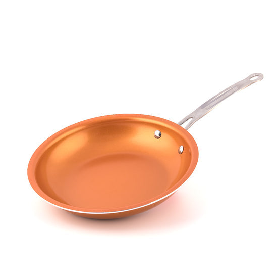 MASTERPAN Ceramic Nonstick Copper Color Frypan & Skillet 2-pc Set, 8 & 9" (20 & 23cm)