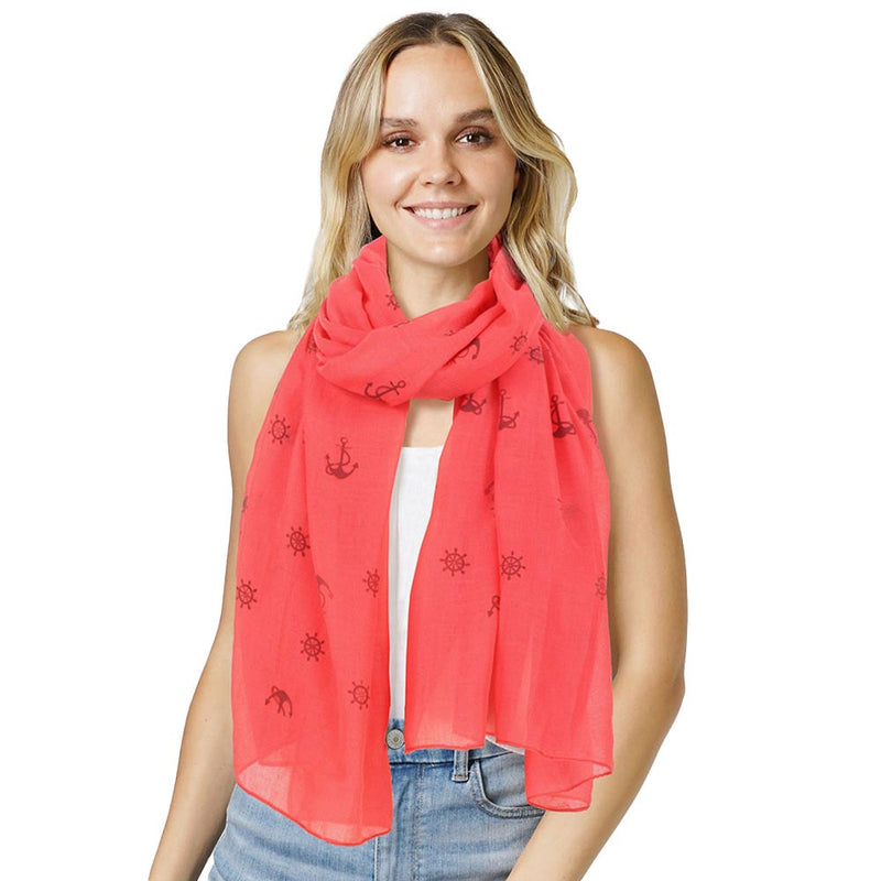 Anchor Patterned Scarf
