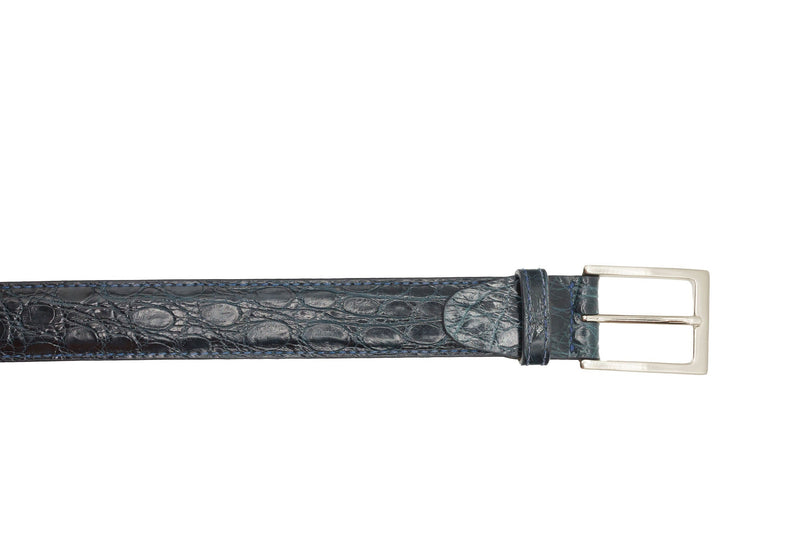 71-155-NVY Crocodile Belt, Navy