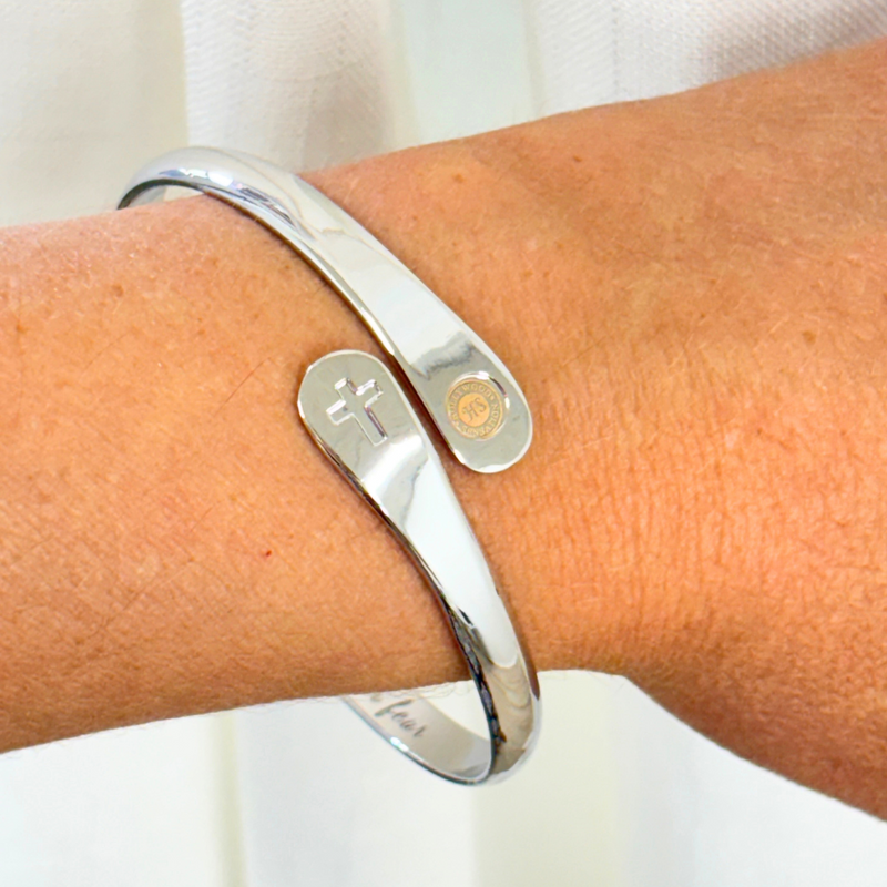 Cross Bracelets, Faith Bracelets, Engraved Bracelets Let your faith be bigger than your fear