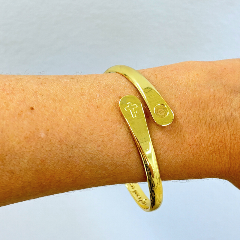 Cross Bracelets, Faith Bracelets, Engraved Bracelets Let your faith be bigger than your fear