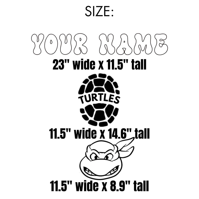 Custom Name Vinyl Decal Backdrop Sticker Hollow Lettering