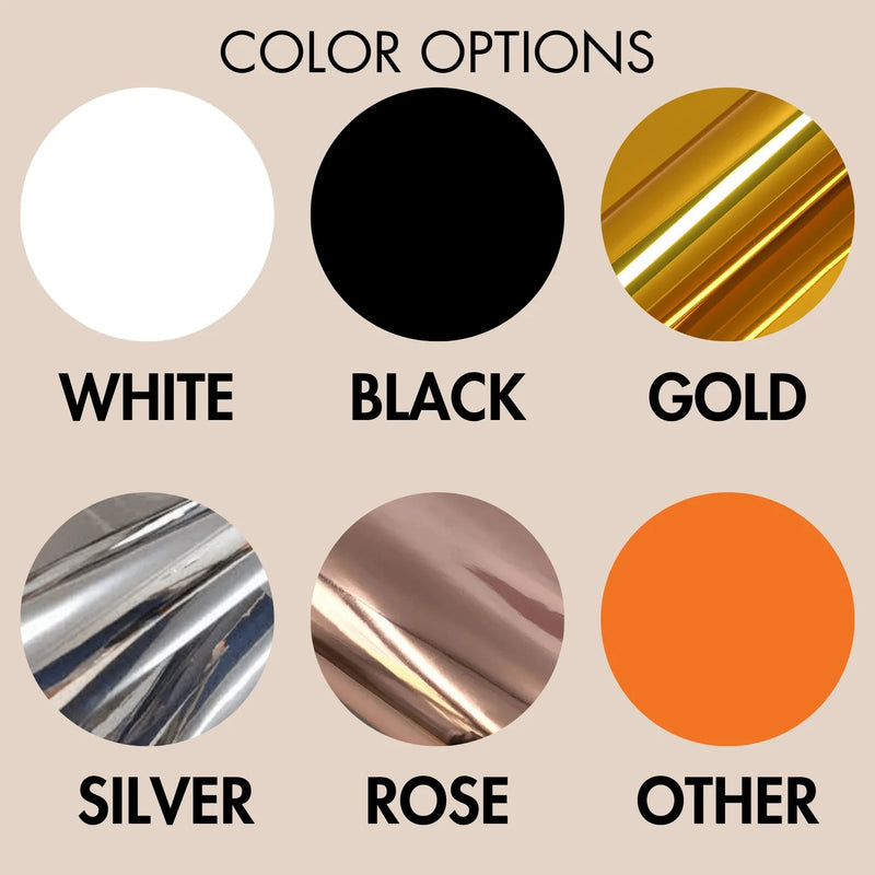 Custom Name Vinyl Decal Backdrop Sticker Hollow Lettering