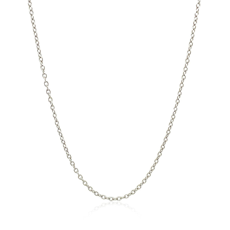 18k White Gold Round Cable Chain (1.50 mm)