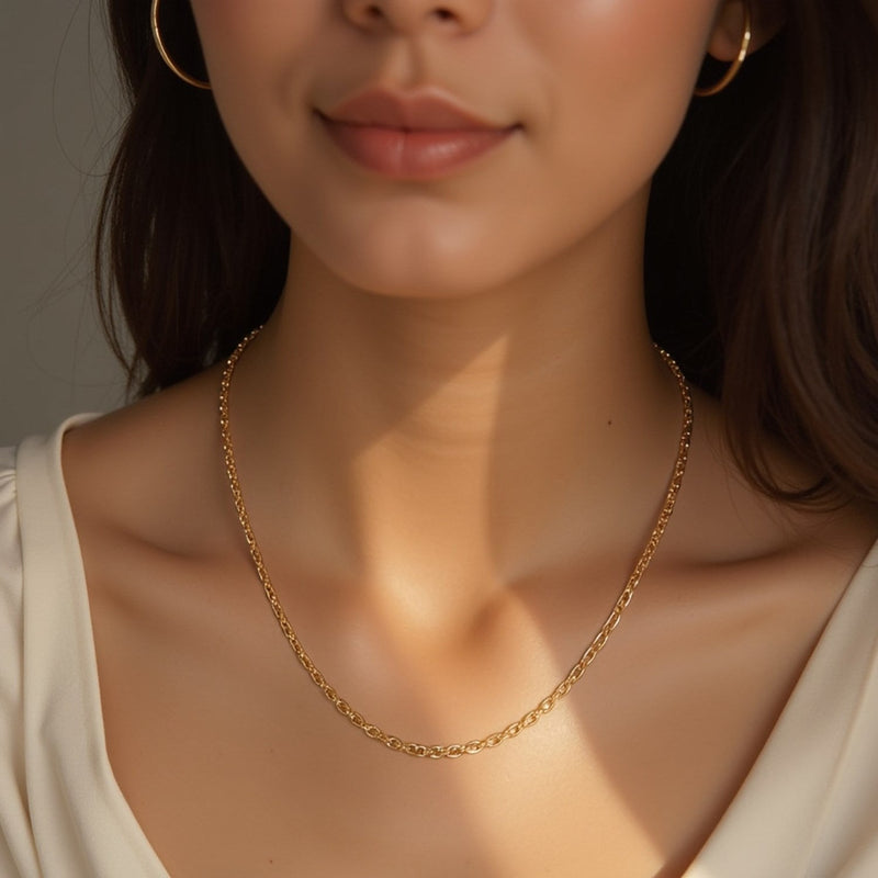 14k Yellow Gold Diamond Cut Cable Link Chain (1.90 mm)