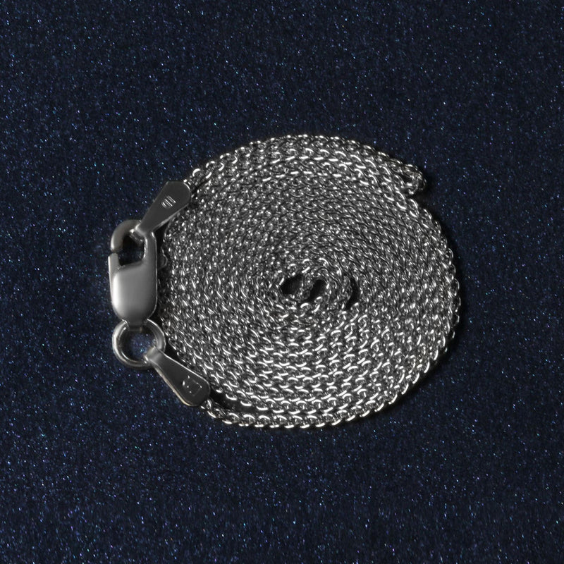 14k White Gold Round Wheat Chain (1.00 mm)
