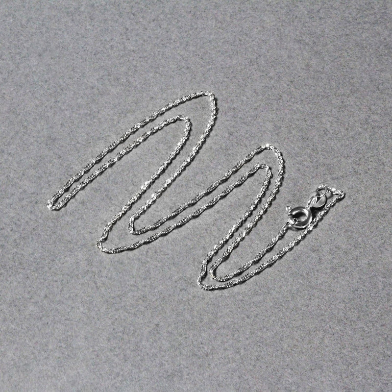 14k White Gold Singapore Chain (1.10 mm)