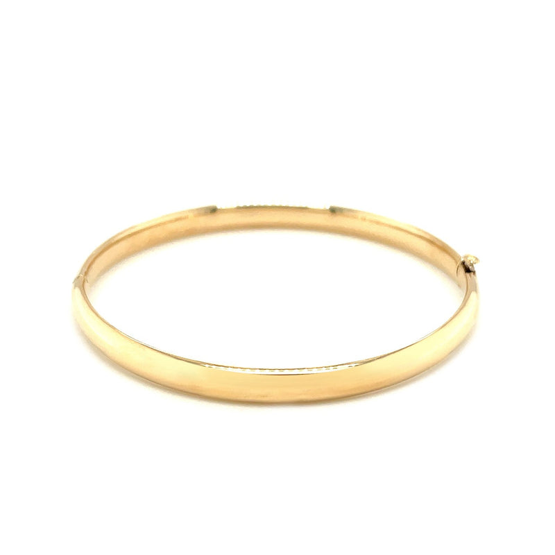 14k Yellow Gold Dome Design Polished Childrens Bangle (5.50 mm)