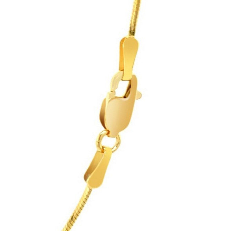 14k Yellow Gold Octagonal Shiny Snake Chain (0.85 mm)