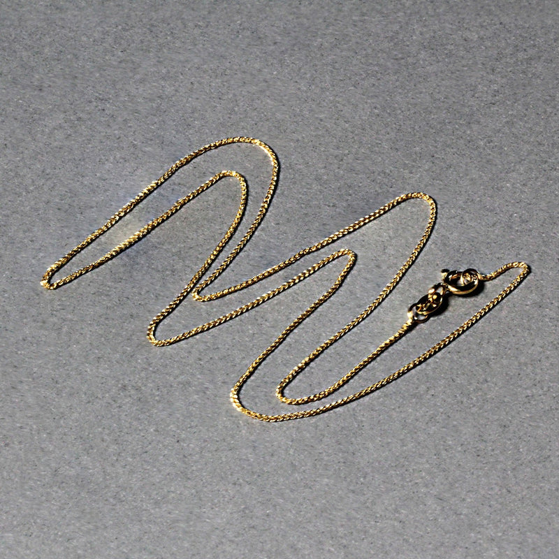 14k Yellow Gold Diamond Cut Round Wheat Chain (0.60 mm)