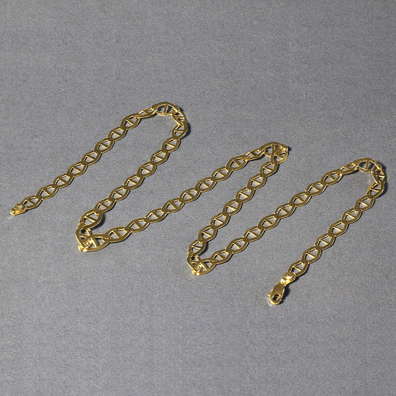 14k Yellow Gold Mariner Link Chain (6.30 mm)