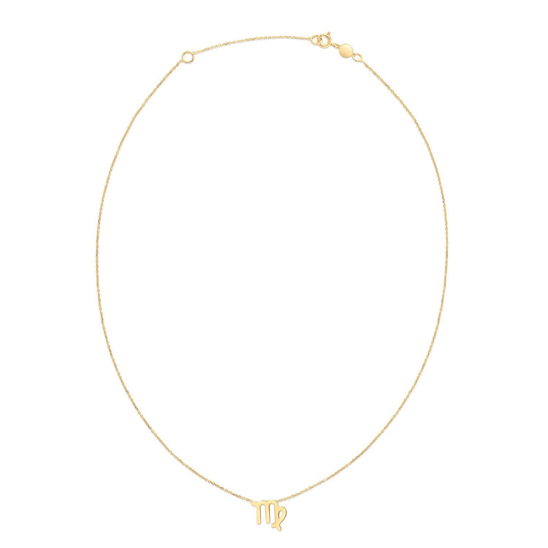 14K Yellow Gold Virgo Necklace