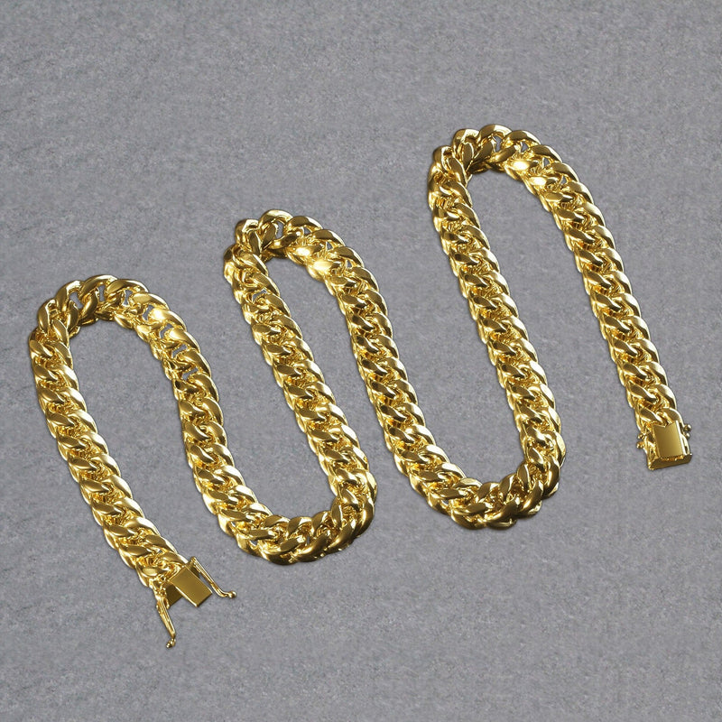 10k Yellow Gold Semi Solid Miami Cuban Chain (9.10 mm)