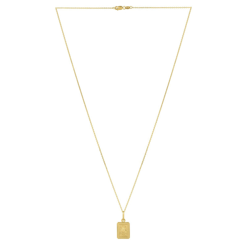 Sun and Stars Necklace in 14K Yellow Gold