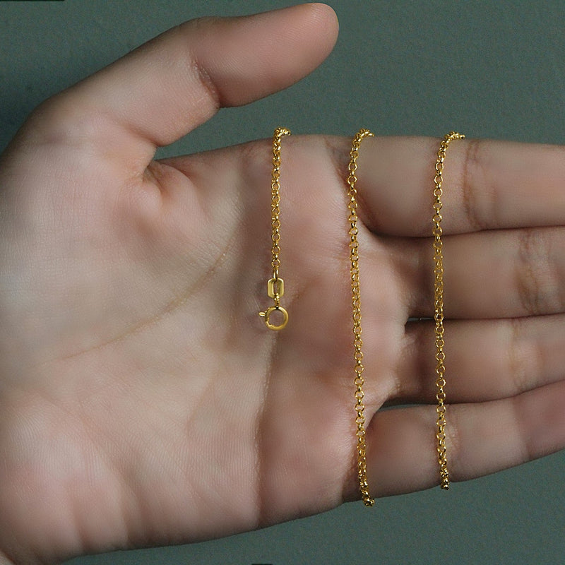 14k Yellow Gold Rolo Chain (1.90 mm)
