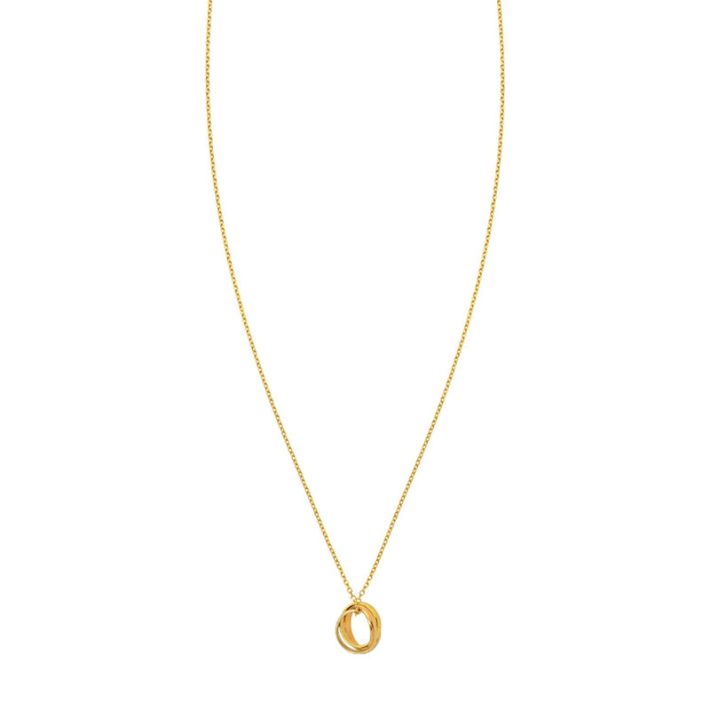14K Tri Color Gold Trinity Chain Necklace