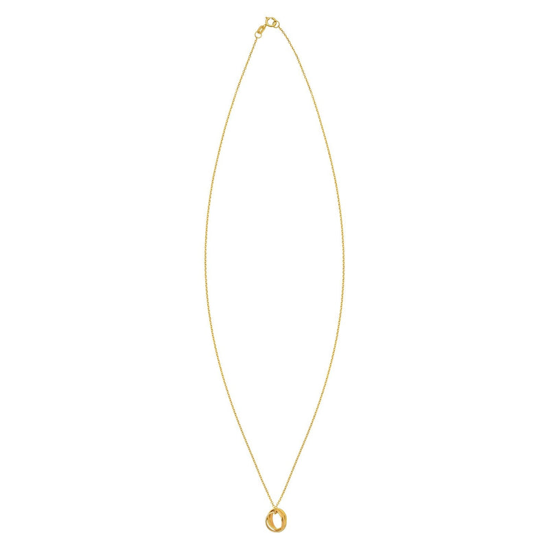 14K Tri Color Gold Trinity Chain Necklace