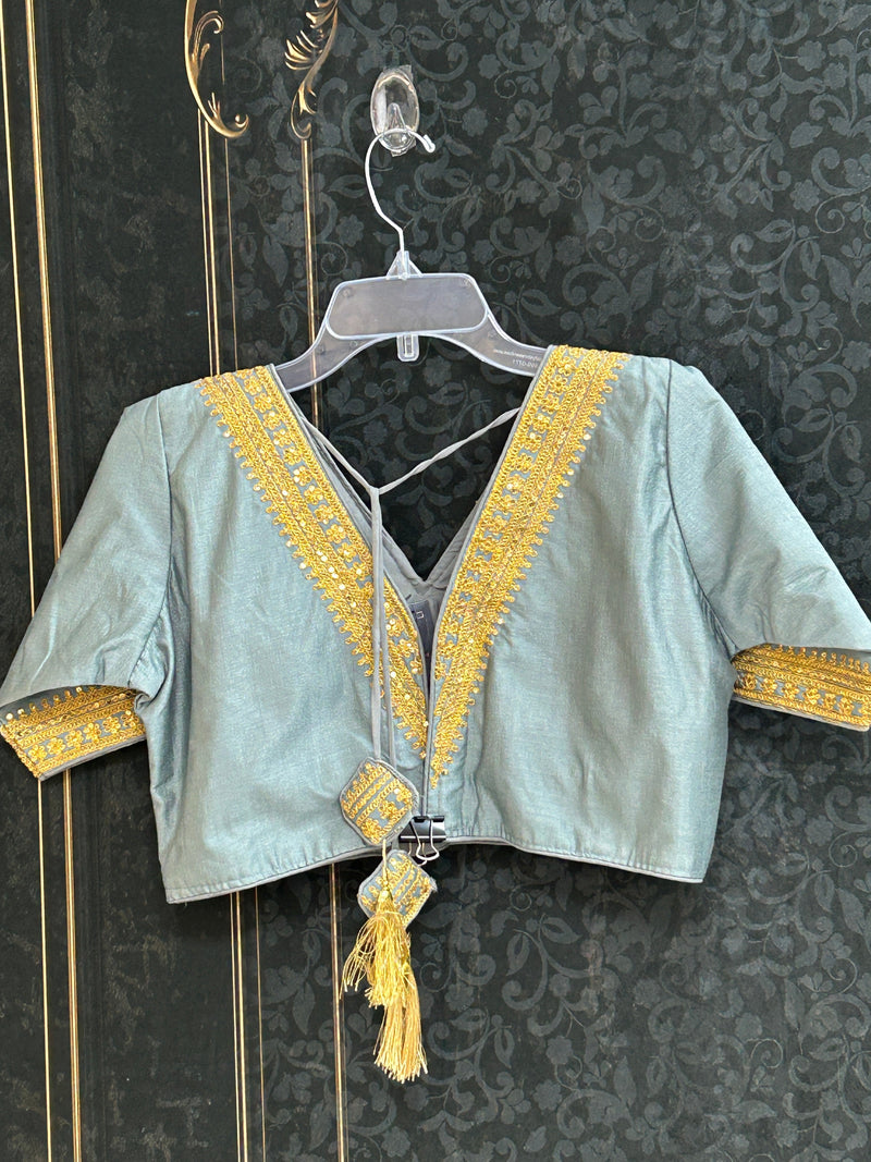 Silk blouse : grey