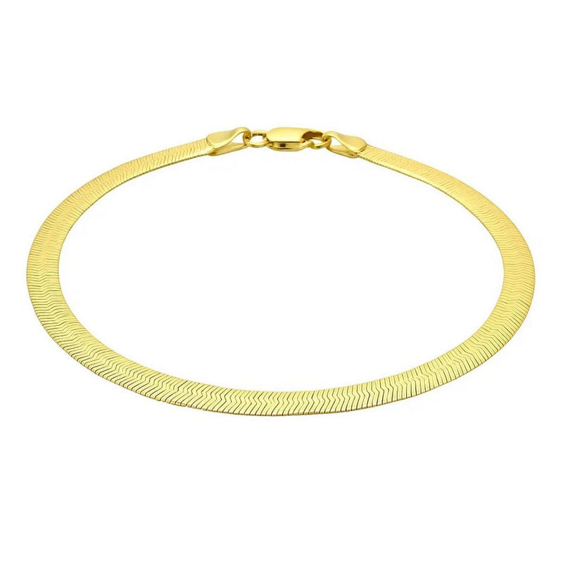 Imperial Herringbone Bracelet in 10k Yellow Gold  (3.80 mm)
