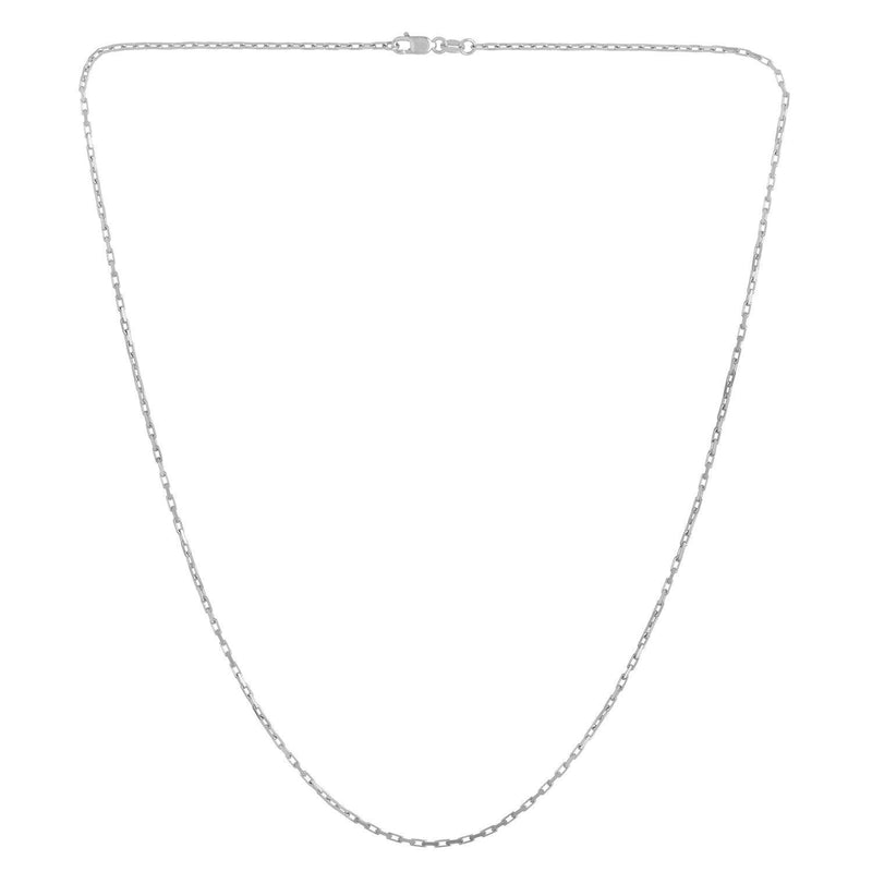 14k White Gold French Cable Chain (1.3 mm)