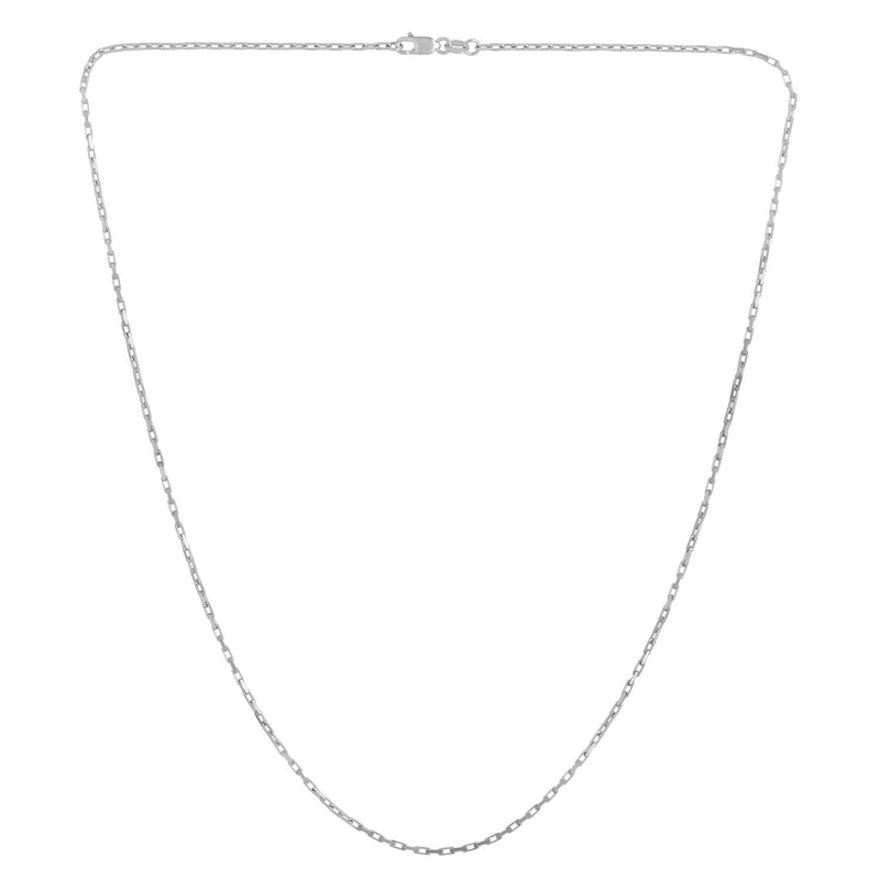 14k White Gold French Cable Chain (1.30 mm)