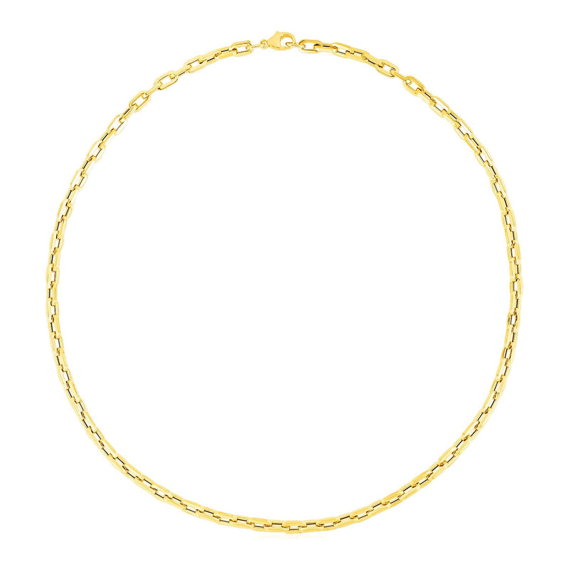 14k Yellow Gold Paperclip Chain Necklace