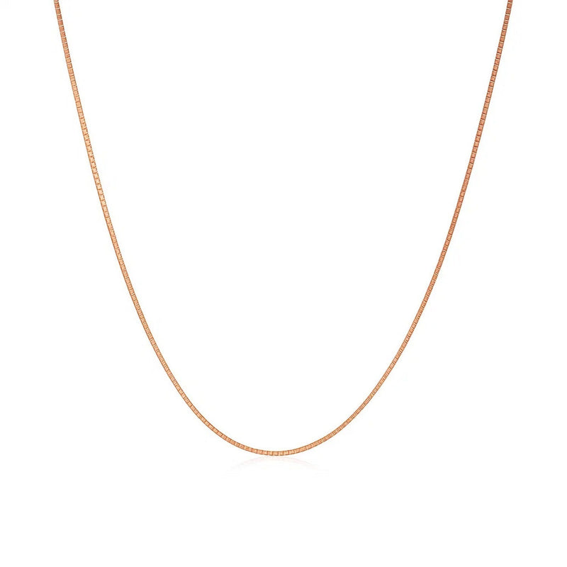 14k Rose Gold Classic Box Chain (0.60 mm)