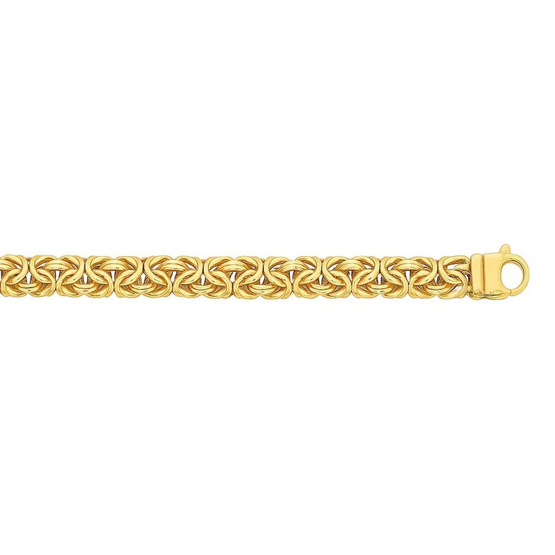 14k Yellow Gold Byzantine Motif Chain Necklace