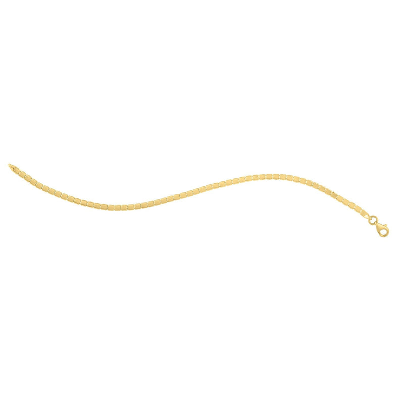 Mini Cube Bracelet in 14K Yellow Gold (2.60 mm)