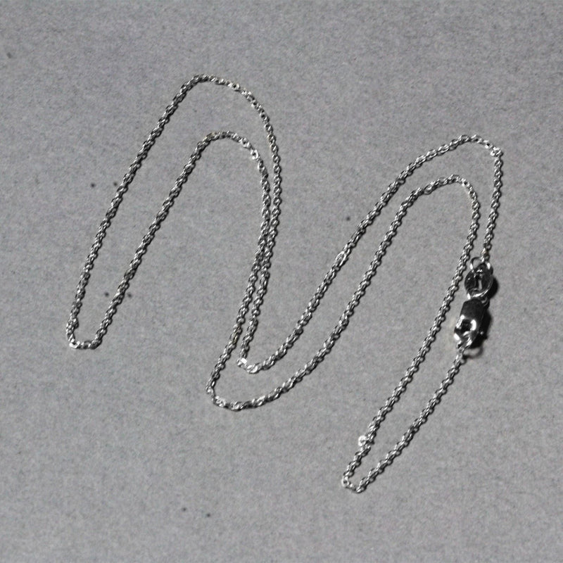18k White Gold Diamond Cut Cable Link Chain (0.80 mm)