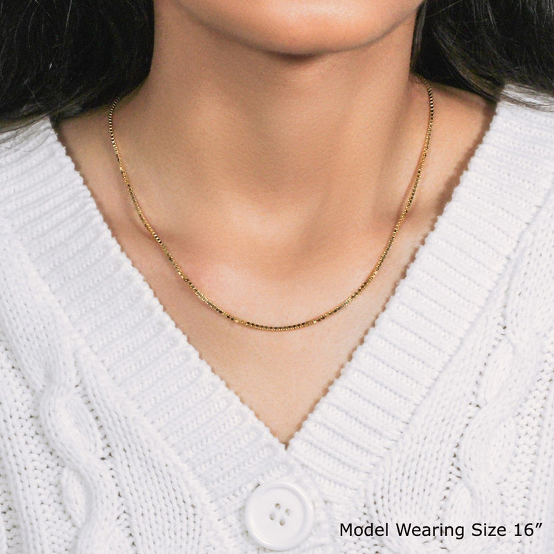 10k Yellow Gold Classic Box Chain (1.40 mm)