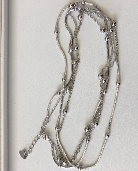 Four Row Sterling Silver Anklet