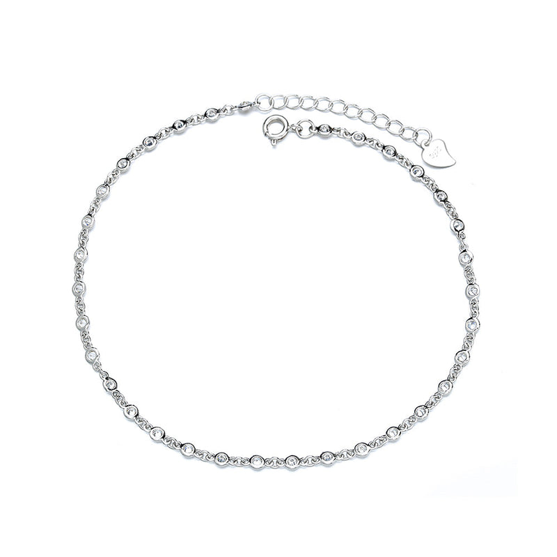 Station Anklets with Crystals