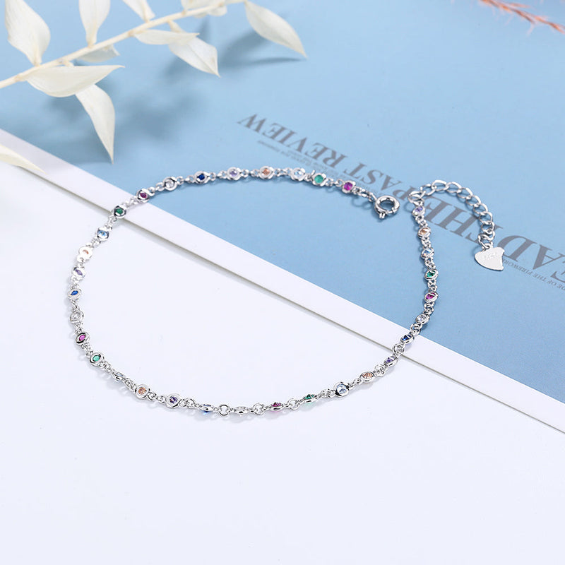 Station Anklets with Crystals